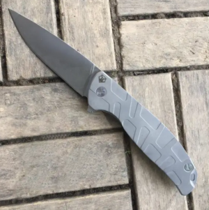 Knife SHIROGOROV 95 Flipper Frame Lock T Pattern Titanium Stonewash